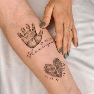 Татуировки в виде отпечатков пальцев, рук и ног: важность дизайна - Vean Tattoo