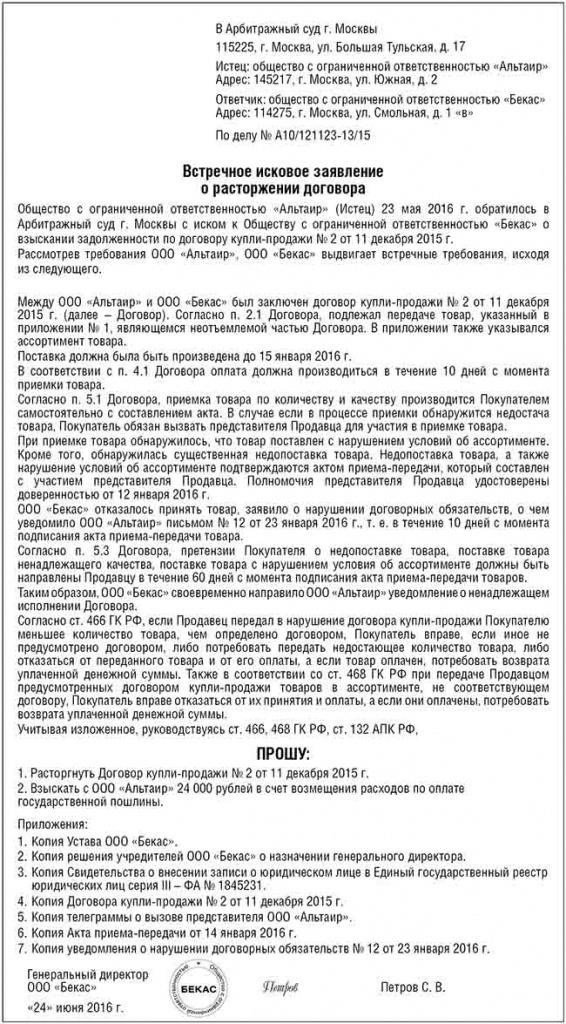 Как подать встречный иск в 2024 году