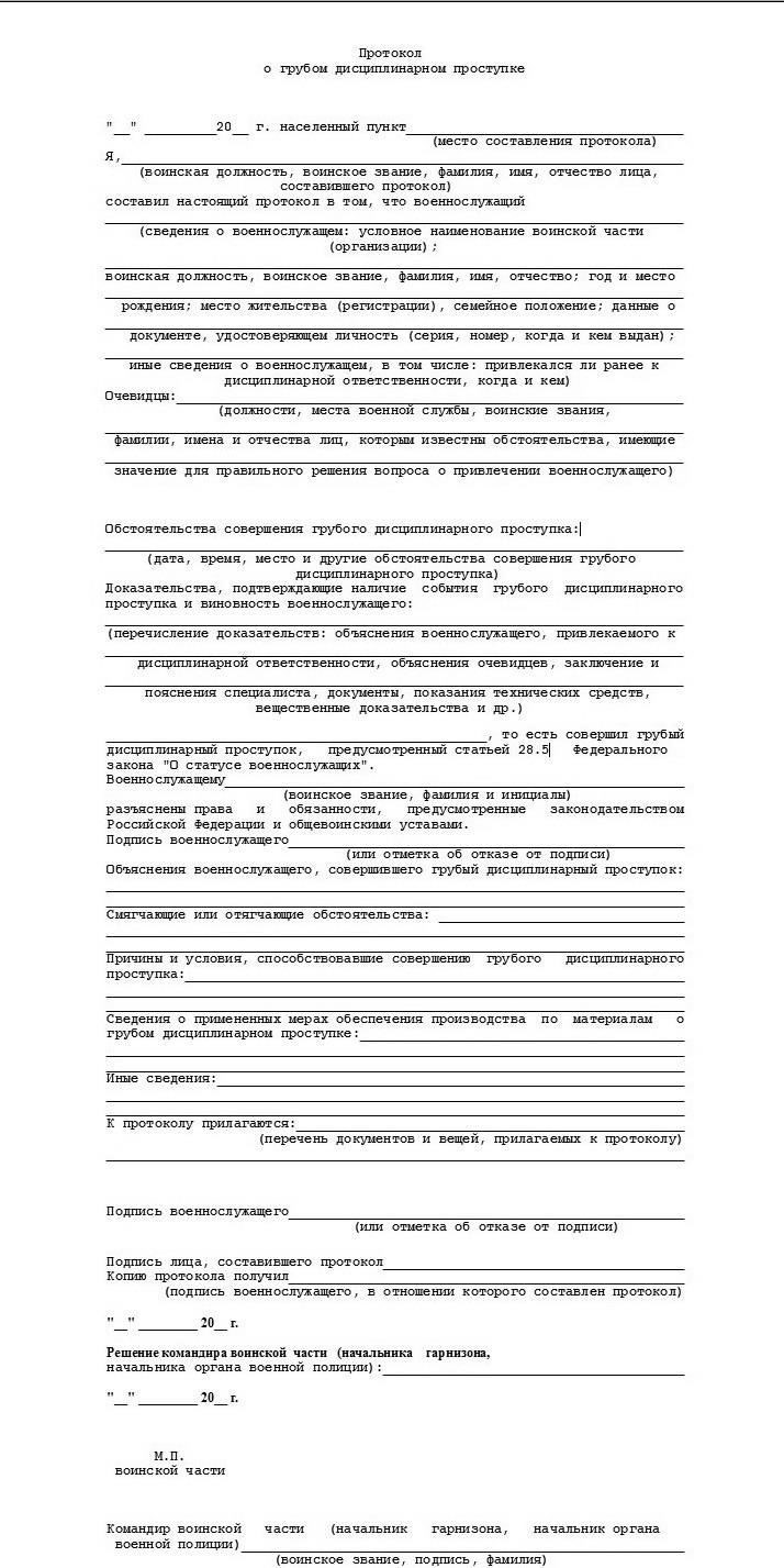 Дисциплинарные меры и последствия в вооруженных силах