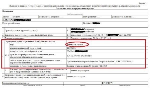 Проверьте существование обременения недвижимости
